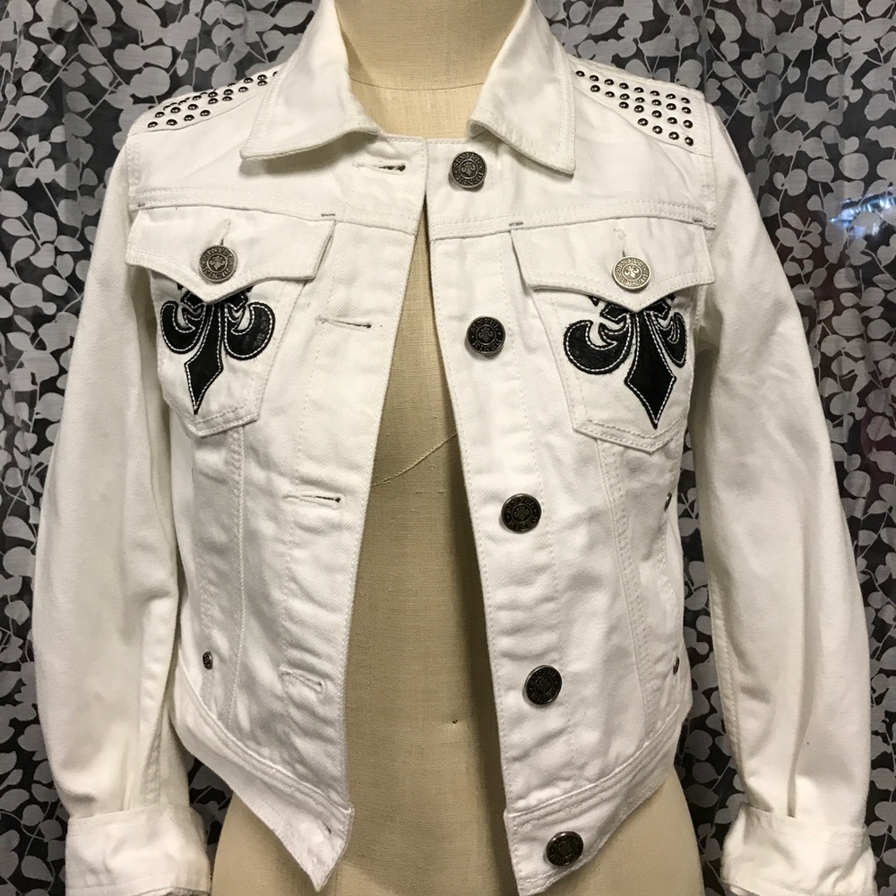 White jean jacket